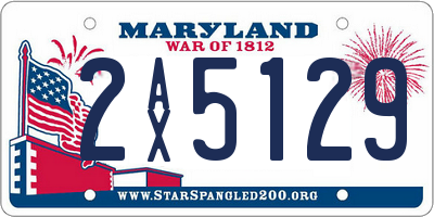 MD license plate 2AX5129