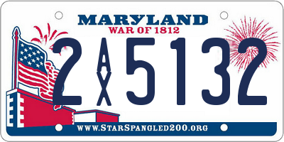 MD license plate 2AX5132