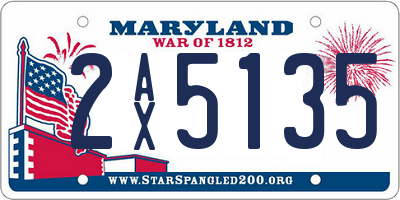 MD license plate 2AX5135