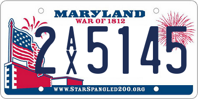 MD license plate 2AX5145