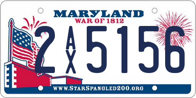 MD license plate 2AX5156