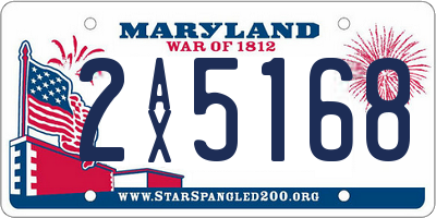 MD license plate 2AX5168