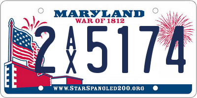 MD license plate 2AX5174