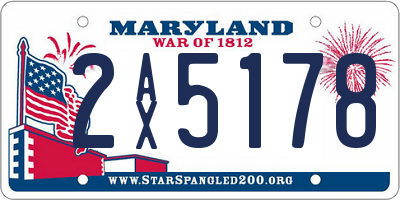 MD license plate 2AX5178