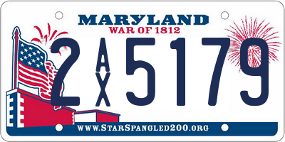 MD license plate 2AX5179