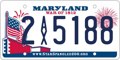 MD license plate 2AX5188