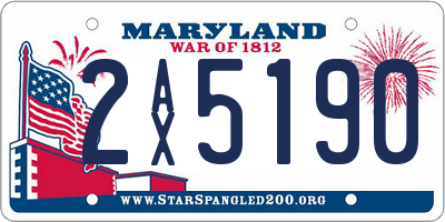 MD license plate 2AX5190