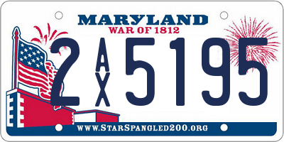 MD license plate 2AX5195