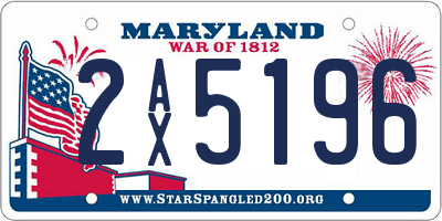 MD license plate 2AX5196