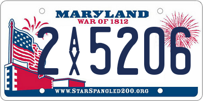 MD license plate 2AX5206