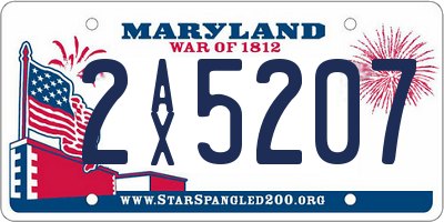 MD license plate 2AX5207