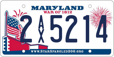 MD license plate 2AX5214