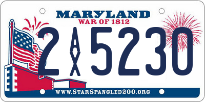 MD license plate 2AX5230