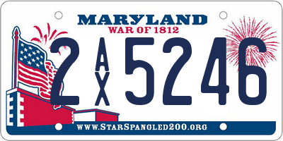 MD license plate 2AX5246