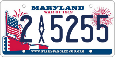 MD license plate 2AX5255