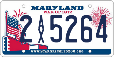 MD license plate 2AX5264