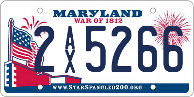 MD license plate 2AX5266