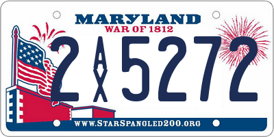 MD license plate 2AX5272