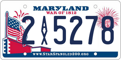 MD license plate 2AX5278