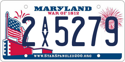MD license plate 2AX5279