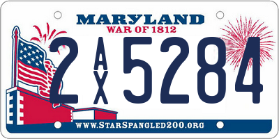 MD license plate 2AX5284