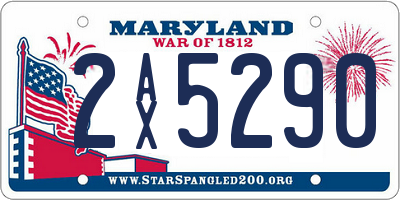 MD license plate 2AX5290