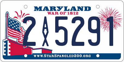 MD license plate 2AX5291