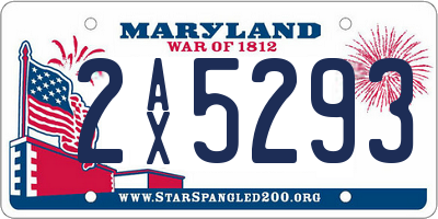 MD license plate 2AX5293