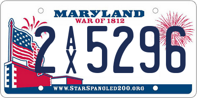 MD license plate 2AX5296