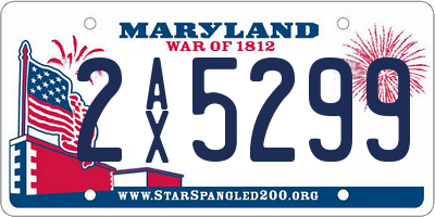 MD license plate 2AX5299