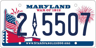 MD license plate 2AX5507