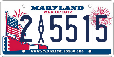 MD license plate 2AX5515