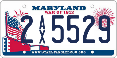 MD license plate 2AX5529