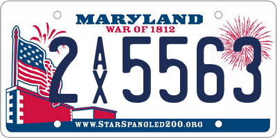 MD license plate 2AX5563