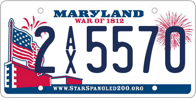 MD license plate 2AX5570