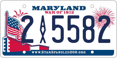 MD license plate 2AX5582
