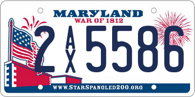 MD license plate 2AX5586
