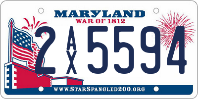 MD license plate 2AX5594