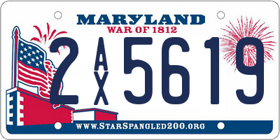 MD license plate 2AX5619
