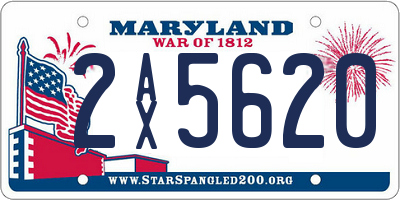 MD license plate 2AX5620