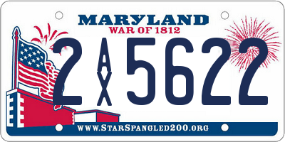 MD license plate 2AX5622