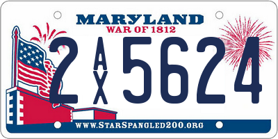 MD license plate 2AX5624