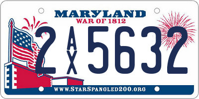 MD license plate 2AX5632