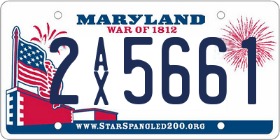 MD license plate 2AX5661