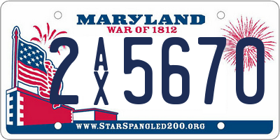 MD license plate 2AX5670