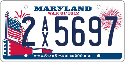 MD license plate 2AX5697