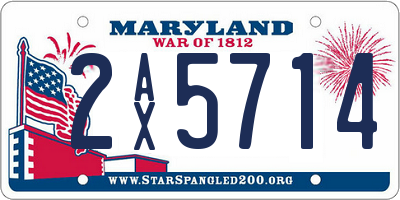MD license plate 2AX5714