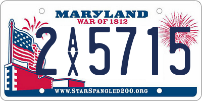 MD license plate 2AX5715