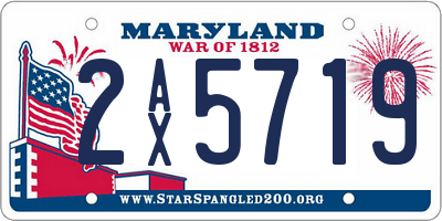 MD license plate 2AX5719