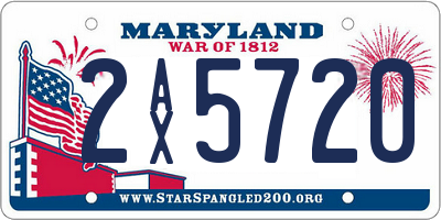 MD license plate 2AX5720